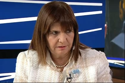 La ministra de Seguridad, Patricia Bullrich, durante su paso por LN+