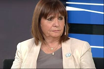 La ministra de Seguridad, Patricia Bullrich, durante una entrevista en LN+
