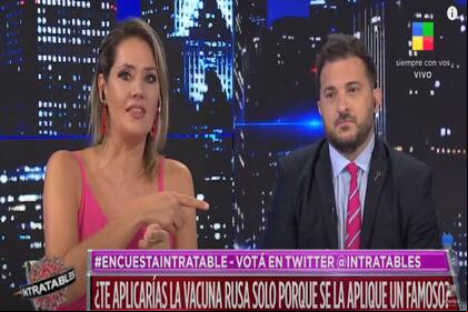 La periodista lo acusó de "facho" por querer escrachar a los que no se quieren aplicar la vacuna. Fuente: América