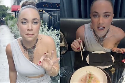 La tiktoker mostró cómo es la comida del restaurante de Bad Bunny y cuánto cuesta