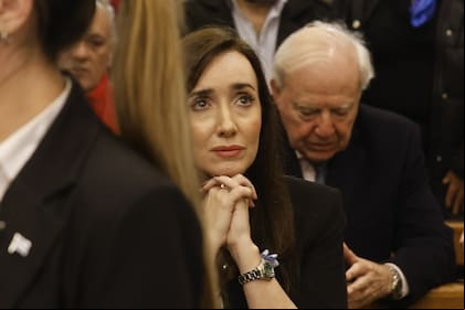 La vicepresidenta Victoria Villarruel en la misa en la Basílica de San José de Flores