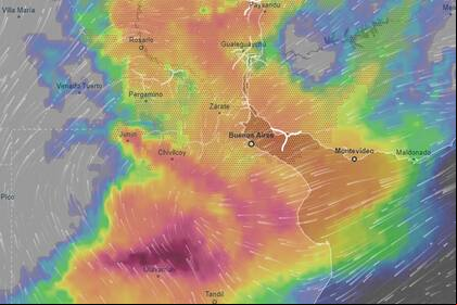 Las tormentas se sentirán con intensidad a partir del mediodía en el AMBA