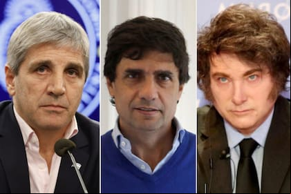 Luis Caputo, Hernán Lacunza y Javier Milei