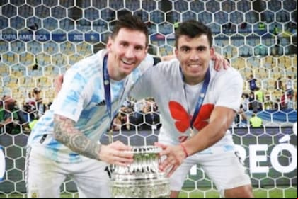 Marcos "Huevo" Acuña sorprendió a todos con un emotivo homenaje en el festejo de la selección argentina, tras consagrarse campeona en la Copa América 2021
