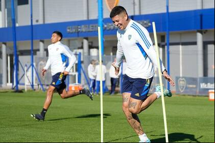 Marcos Rojo se entrena en Boca con la ilusión de poder estar frente a River