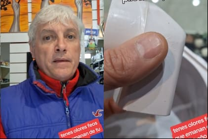 Marcos se volvió viral en TikTok al contar el truco para eliminar los malos olores que salen de la rejilla (Foto: Captura TikTok)
