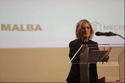 María Negroni en la apertura de Filba (Foto: Alejandro Guyot / Gentileza Malba)