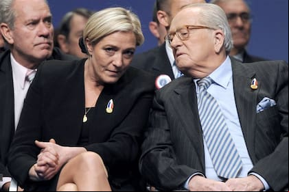 Marine y Jean-Marie Le Pen en mejores tiempos, en 2011