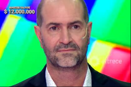 Martín es médico y competía por el récord de 12 millones de pesos en Los 8 escalones (Foto: Captura eltrece)