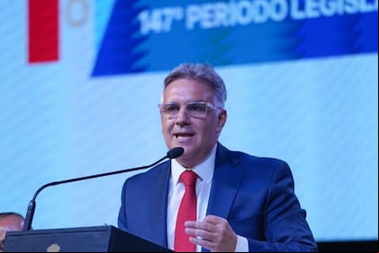 Martín Llaryora, gobernador de Córdoba, abrió el año legislativo provincial desde Deán Funes