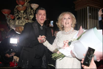 Mirtha junto a Piazza anoche