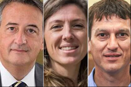 Nicolás Mayoraz, Natalia Armas Belavi y Juan Argañaraz