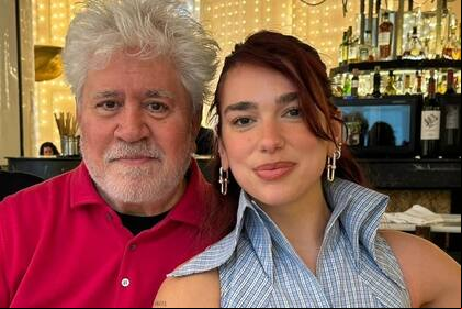 Pedro Almodóvar y Dua Lipa se reencontraron en Madrid