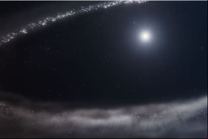 Por primera vez, investigadores confirmaron la presencia de hielo de agua cristalina en un disco de escombros polvorientos que orbita una estrella (Foto: Gentileza NASA)