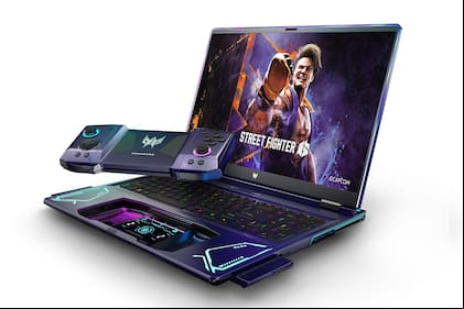 Project DualPlay es un concepto de notebook de Acer que tiene el gamepad integrado dentro de la carcasa de la computadora