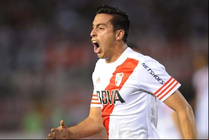 Ramiro Funes Mori celebra un gol de River
