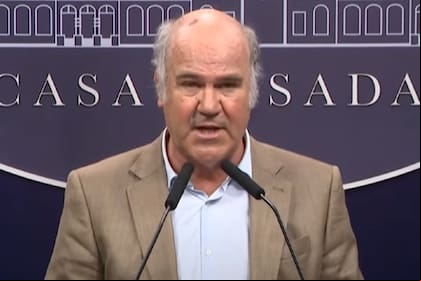 Sergio Iraeta, Secretario de Agricultura, Pesca y Ganadería, en conferencia de prensa