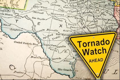 SPC estableció riesgo moderado de tormentas severas para el norte de Texas este lunes 19, con posibilidad de tornados fuertes y granizo grande