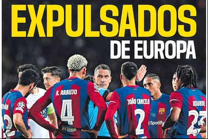 Tapa del diario Sport sobre la eliminación de Barcelona