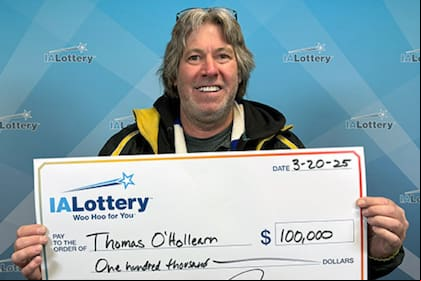 Thomas O'Hollearn ganó la lotería y aseguró que se trata de una bendición de su padre