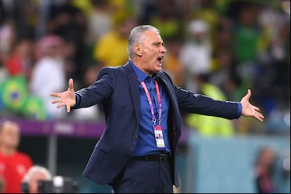 Tite, durante el Mundial 2022, su último trabajo como entrenador, al mando de Brasil