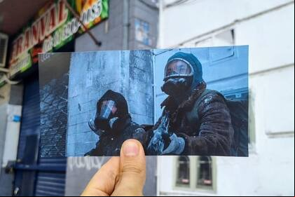 Un de Instagram comparó con fotos reales donde se filmó El Eternauta y se volvió viral