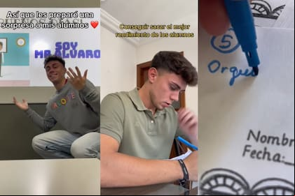 Un joven profesor se viralizó por su forma de enseñanza (Captura video)