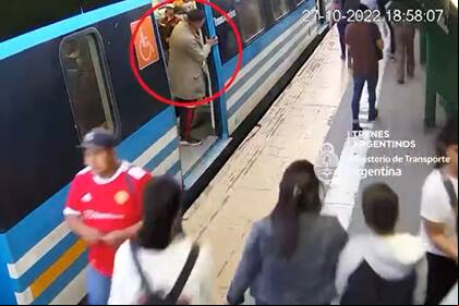 Un ladrón fue atrapado por un pasajero tras robar un celular en el tren Roca