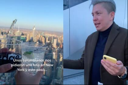 Un mirador de Nueva York fue el escenario para que unos turistas hicieran su hazaña