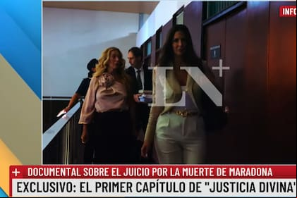 Una de las imágenes del primer capítulo del documental de Maradona que involucra a la jueza Julieta Makintach
