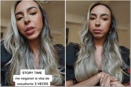 Una joven colombiana narró la tortuosa experiencia que vivió cuando solicitó la visa de estudiante para Estados Unidos (Crédito: Captura de video/TikTok)