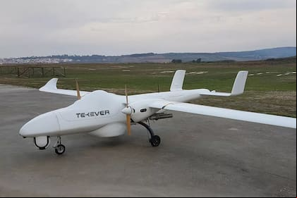 Una vista del AR5, el dron de monitoreo y salvamento marítico desarrollado por la firma Tekever, un modelo que este año comenzará a realizar sus primeros vuelos de prueba
