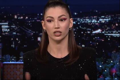 Úrsula Corberó, en el programa de Jimmy Fallon