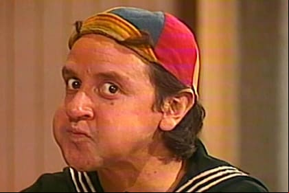Villagrán en los años 70, como Quico